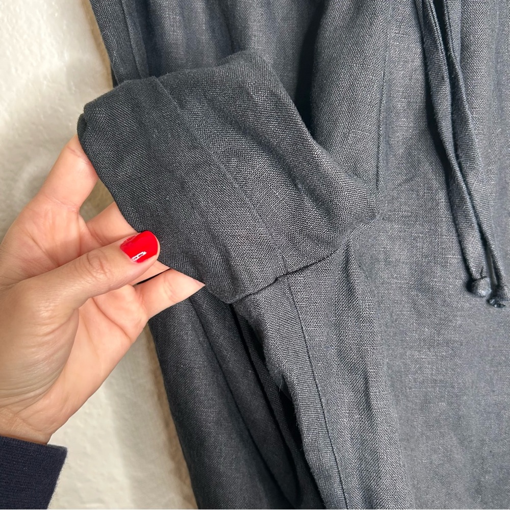 Reformation 100% linen black drawstring pants SP - Picture 5 of 14